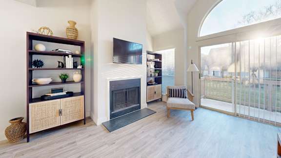 Modern Living Area at Pointe Royal in Overland Park, KS
