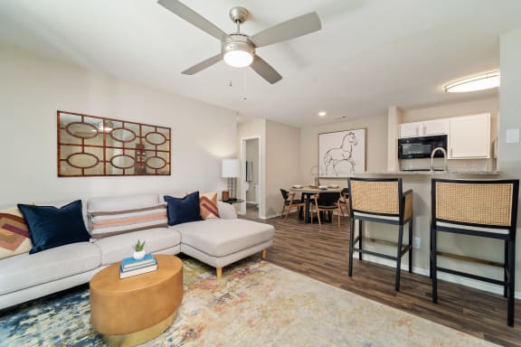 Living room at Rise at Signal Mountain, Chattanooga, TN