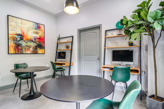 business center at Serene at Creekstone in Athens GA
