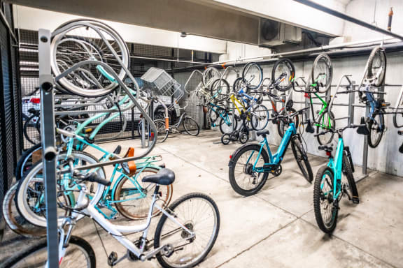 Bike Storage at Station at Old Town, Lewisville, TX