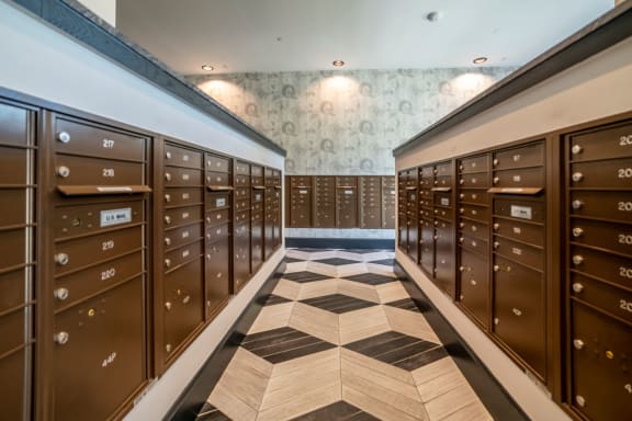 Mail Room at Station at Old Town, Lewisville, Texas