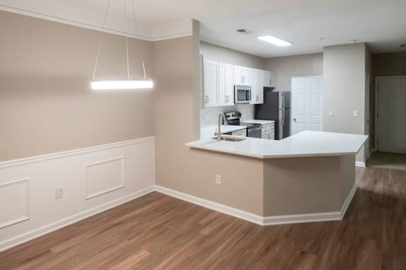 Open Air Kitchen Space at Sugarloaf Crossing Apartments, Lawrenceville, Georgia