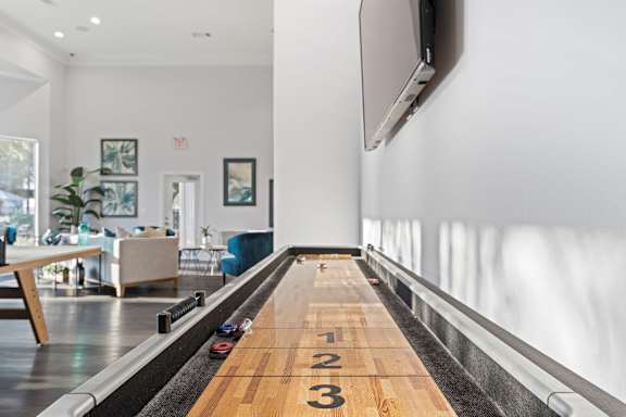 Shuffleboard in Game Room at The Ambrose, Texas