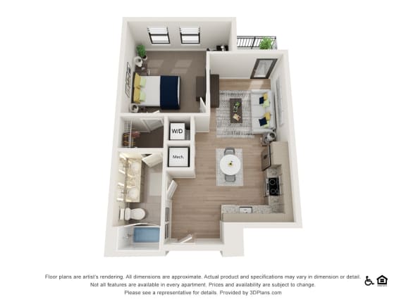 1Z Floor Plan 1Z Floor Plan at The Baxly, Savannah, 31401