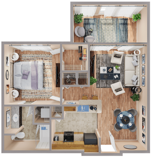 1 bed 1 bath A at The Fenwick Apartments, Humble, TX