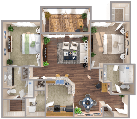 2 bed 2 bath A at The Fenwick Apartments, Texas