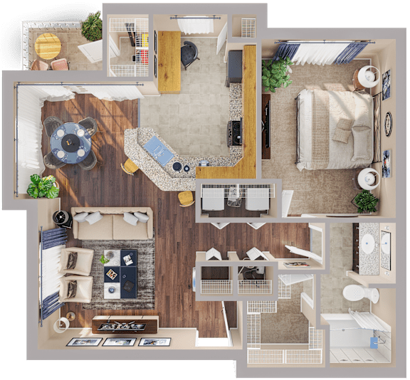 1 bed 1 bath B at The Fenwick Apartments, Humble, 77396