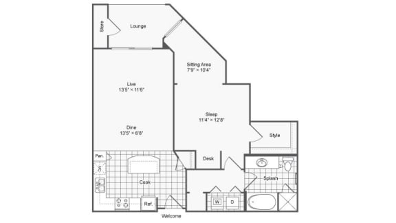 1 bed 1 bath G at The Hendrix, Atlanta, Georgia