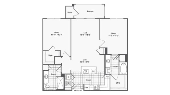 1 bed 1 bath N at The Hendrix, Georgia, 30329