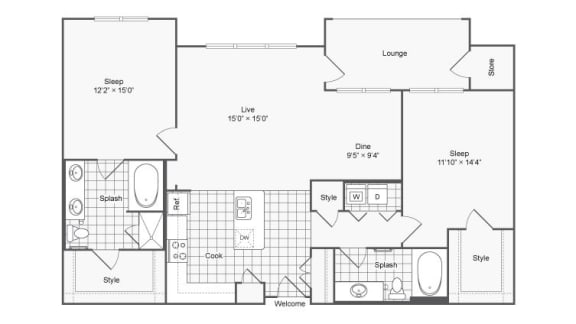 2 bed 2 bath D at The Hendrix, Atlanta, Georgia