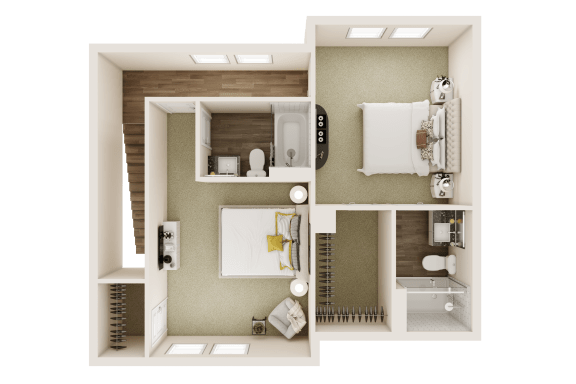 3bedroom 3.5 bathroom floor plan B at The Livano Kemah, Texas, 77565