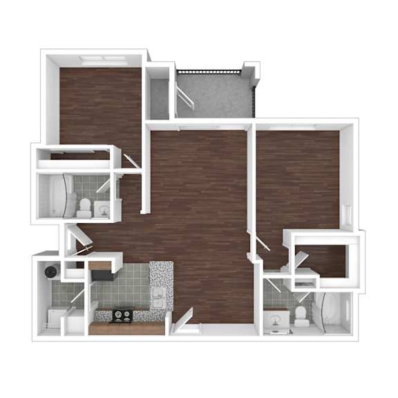 B4 Floor Plan at The Ambrose, Houston, 77040