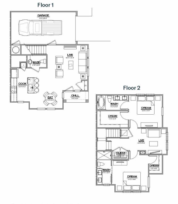 B3 Floor Plan at The Livano Uptown, Florida, 33592
