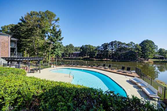 Pool View at The Waters at Chenal Apartments, Little Rock, Arkansas