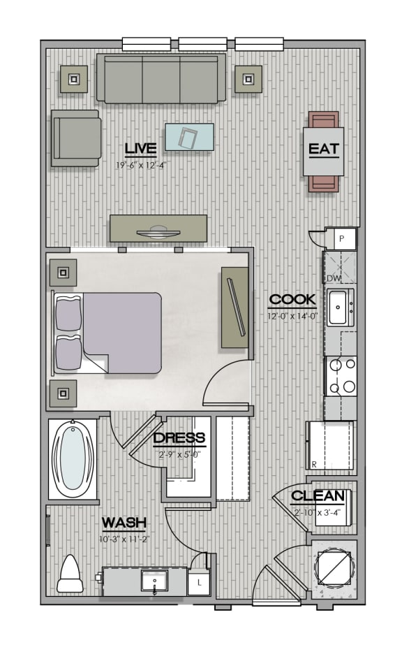 S1 Floor Plan at The Livano Tryon, Charlotte, NC, 28213
