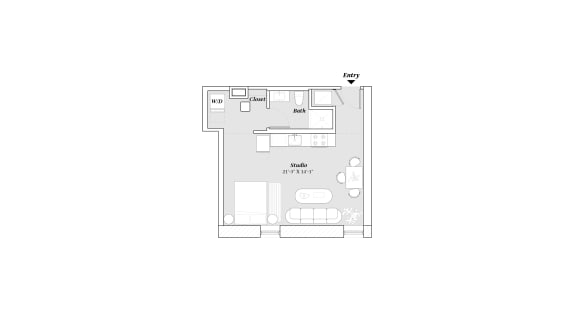 A2 Floor Plan at 99 Front, Tennessee, 38103