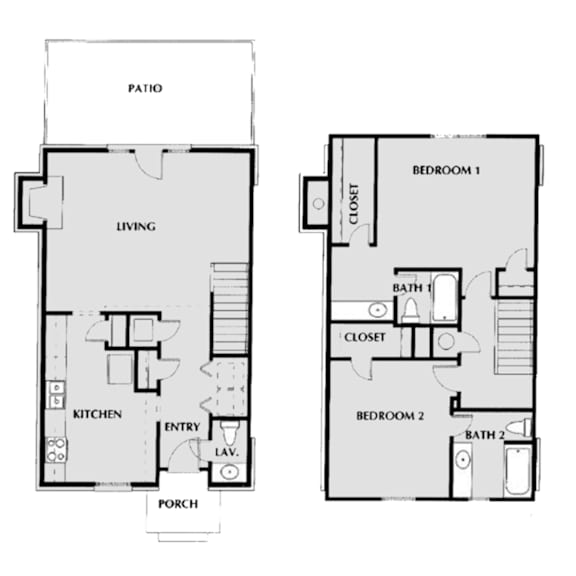 Magnolia Floor Plan at Villas on Briarcliff, Atlanta, GA, 30329
