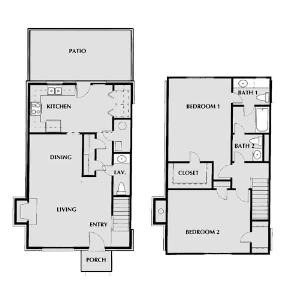 Floor Plan  Willowbrook Floor Plan at Villas on Briarcliff, Atlanta, GA