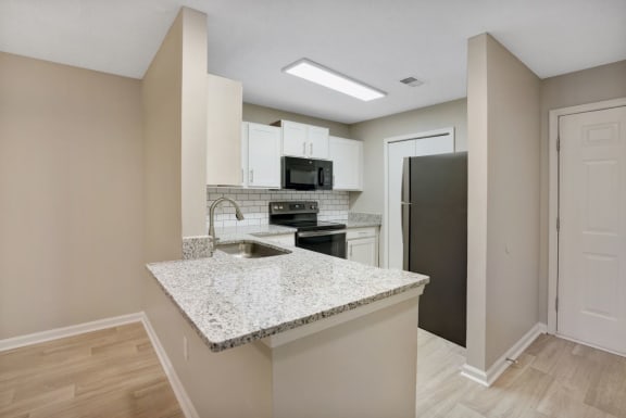 Upgraded Apartment kitchen at Westbury Mews Apartments in Summerville SC 29485