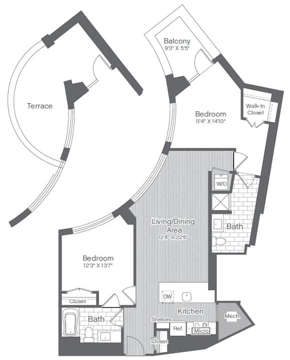 A black and white image of a house floor plan.