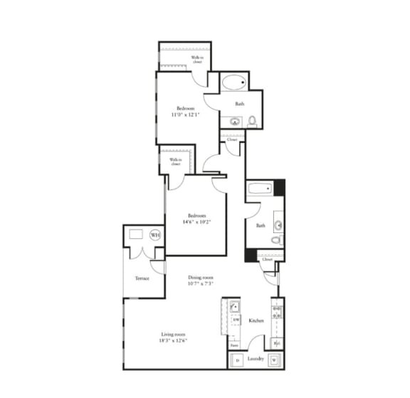 a floor plan of a house plan drawn to schematic approximation