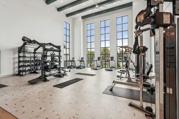 Fitness center at The Crossing at Palm Aire