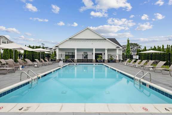 Pool and clubhouse view