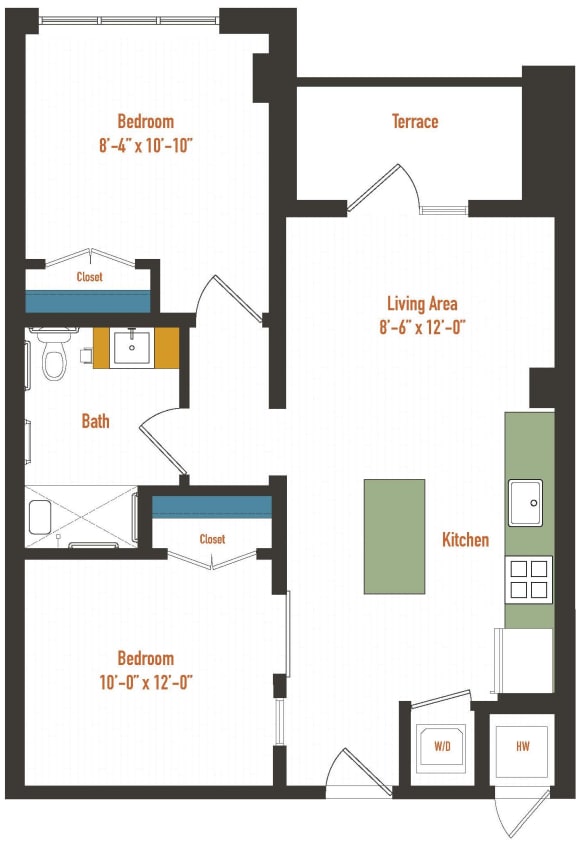 the floor plan of the apartment
