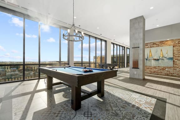 Sky Lounge With Billiards Table at The Brick of Hackensack, Hackensack, 07601