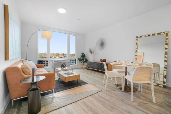 Living Room Interior at The Brick of Hackensack, New Jersey, 07601