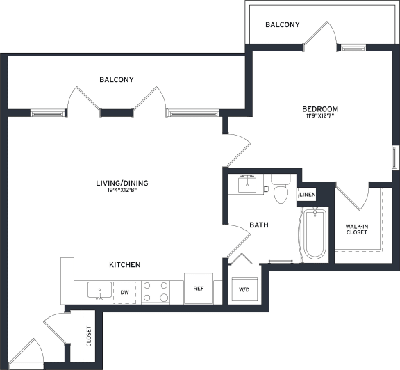 a floor plan of a house with an open floor plan