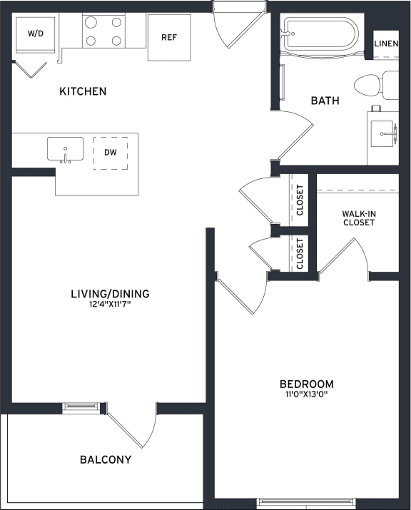 a floor plan of a house with a bedroom and a living room
