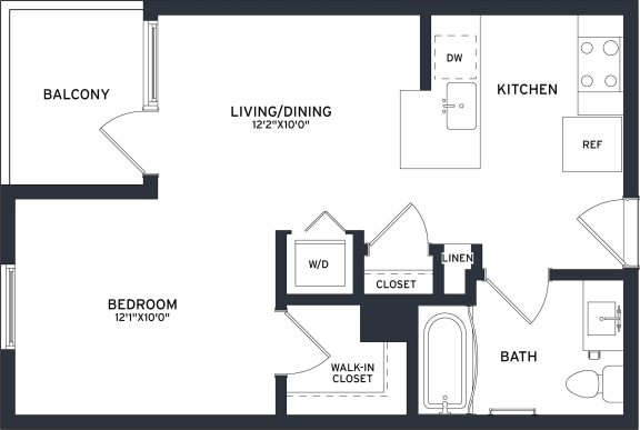 a floor plan of a room with a bedroom and a bathroom