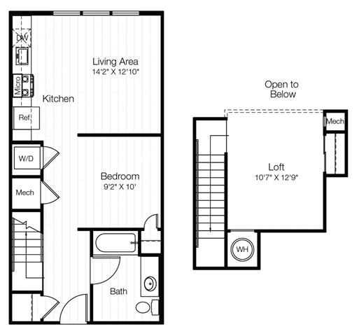 one Bedroom with loft in NY