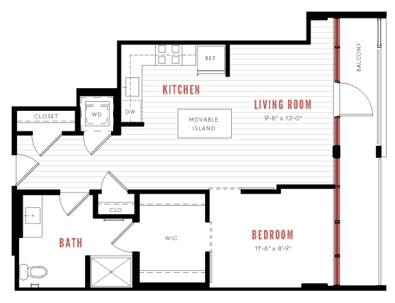 a floor plan of a house with an open floor plan with bedrooms and a bathroom