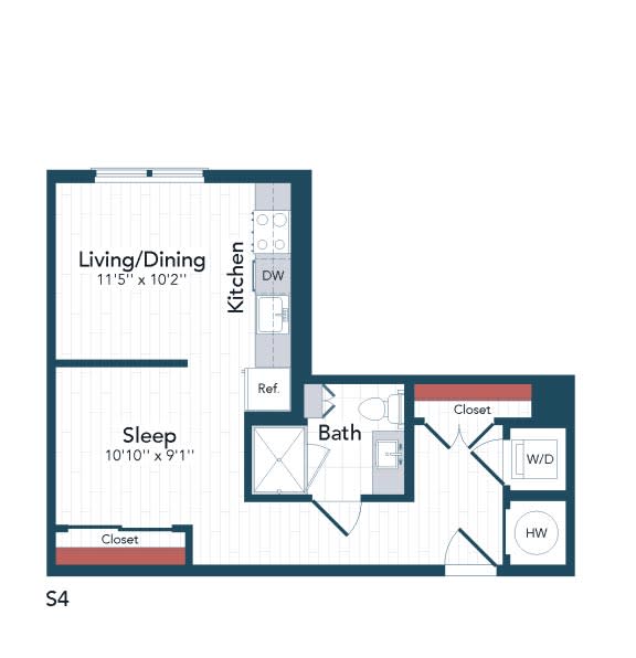 Floor Plans of Harwood Flats in North Bethesda, MD