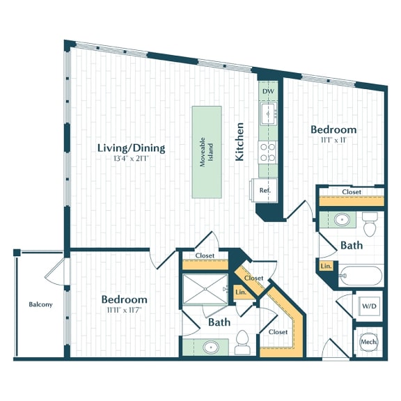 a floor plan of a bedroom floor plan with a bathroom and a living room