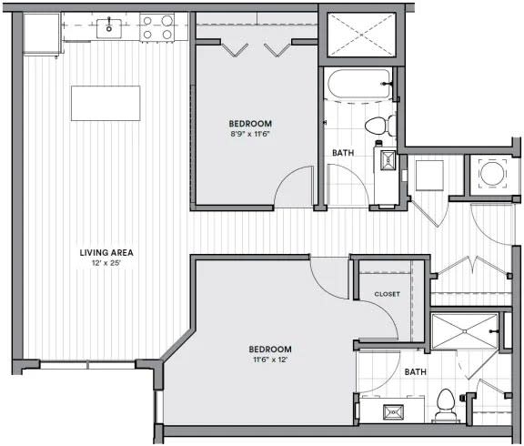 a blueprint of a floor plan of a house