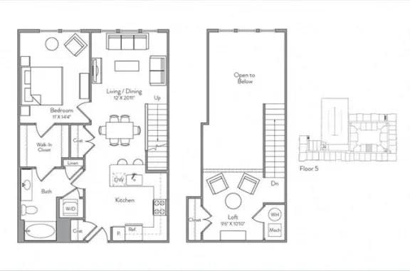 the second and third floors of a house plan with bedrooms