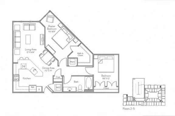 22nd floor bedroom floor plan  apartments the lodges