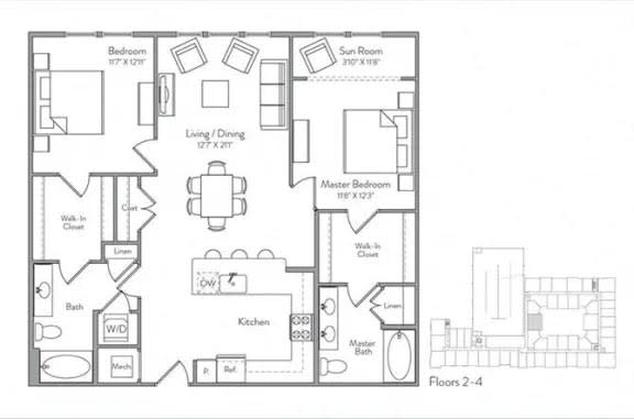 the floor plan of the residence