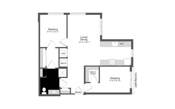 a floor plan of a house with an open floor plan