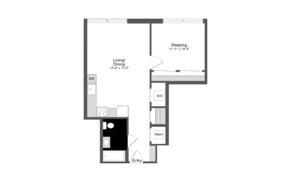 a floor plan of a house with a black and white