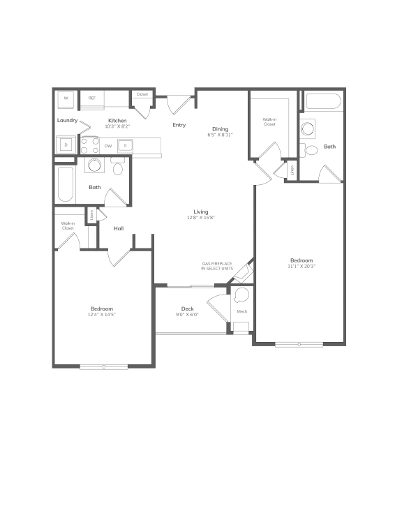 the floor plan of the apartments
