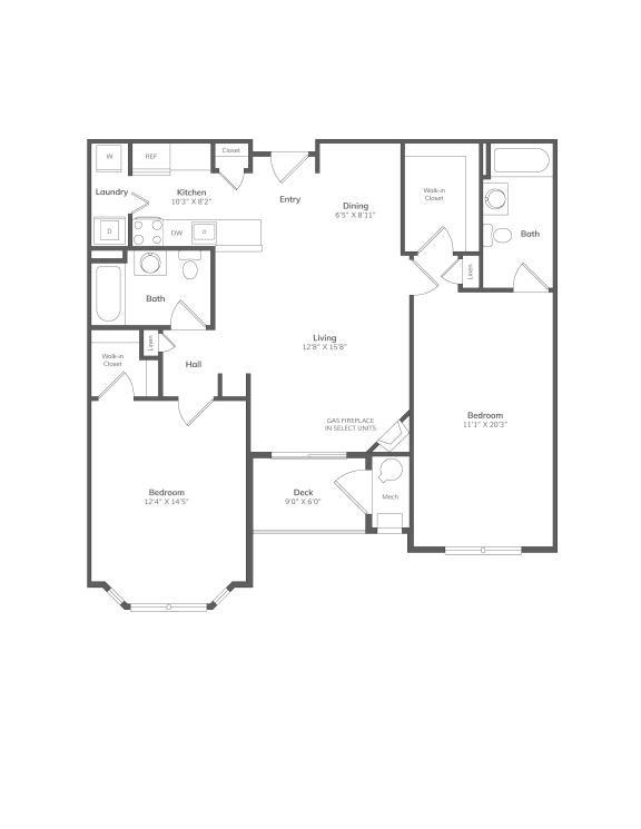 the floor plan of the apartments