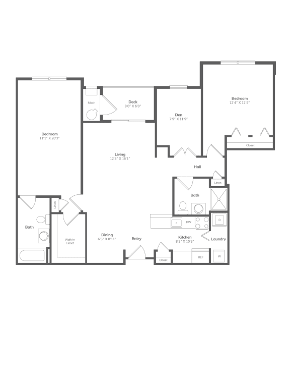 the floor plan of the apartments