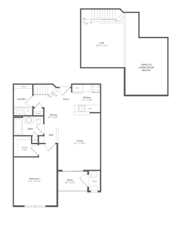 a floor plan of three different residences