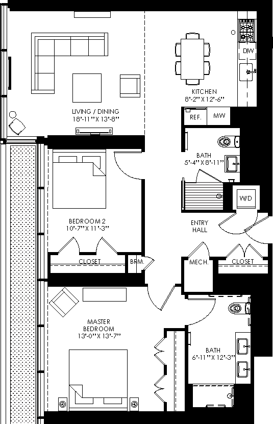 floor plan of the first level of the house