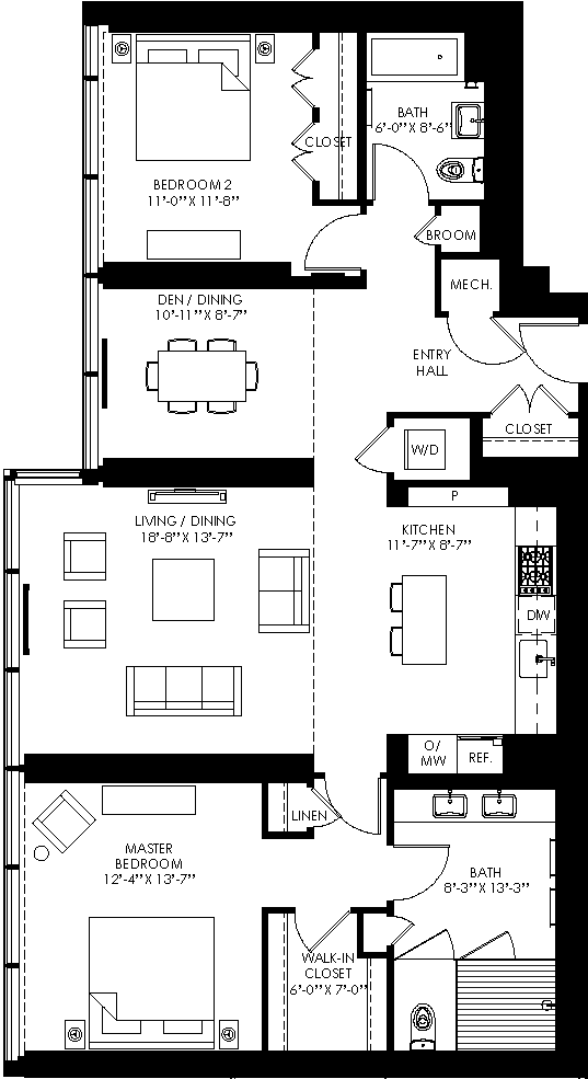 floor plan of the first level of the house