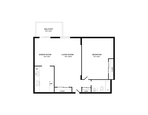 the blueprint floor plan of our apartments